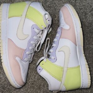 Nike Women's Sneakers - Pastel Green, Pink, and Purple